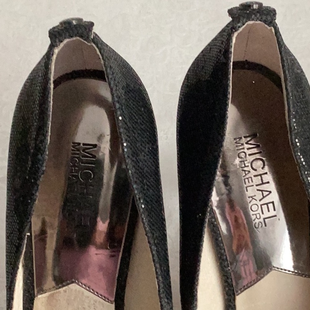 Michael Kors Black Open-Toe High Heel Pumps - Picture 7 of 9